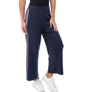 bobeau Alexis Ribbed Knit Palazzo Wide Leg Crop Pants M